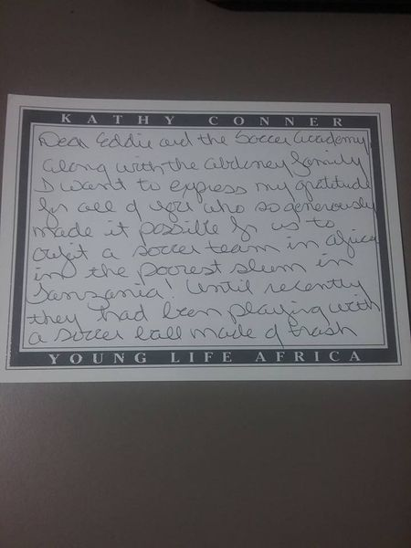 Handwritten letter page 1